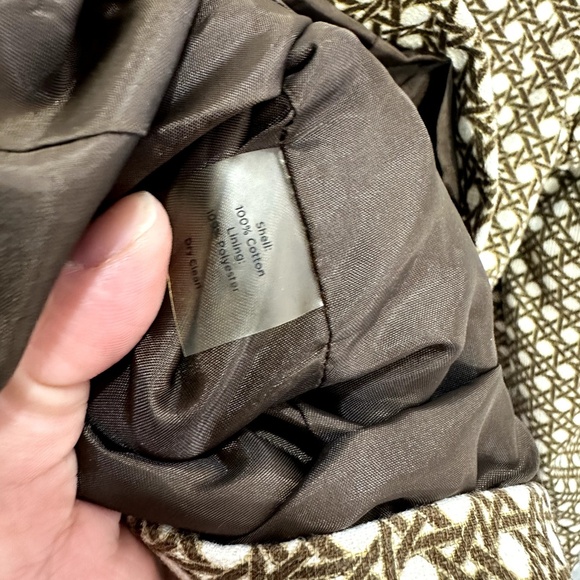 Talbots Jacket Women 12P Brown Geometric Print‎ Mod Classic Prep Retro Chic - Picture 7 of 7